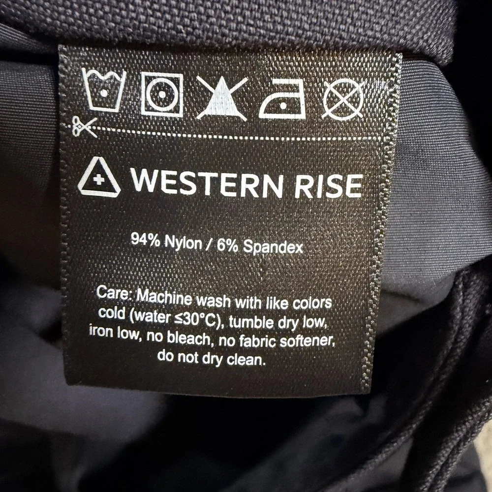 Western Rise Diversion Pants Mens 31x30 Slim Fit Black Stretch Travel Breathable